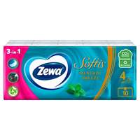 Zewa Zewa Softis 4 rétegű Papír zsebkendő - Menthol Breeze 10x9db