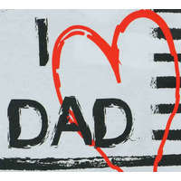  "I LOVE MY DAD" feliratos hosszú ujjú rugdalózó - 74-es méret