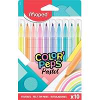 Maped MAPED Filctoll készlet, 2,8 mm, kimosható, MAPED "Color`Peps Pastel", 10 különböző pasztell szín