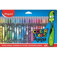 Maped MAPED Filctoll készlet, 2,8 mm, kimosható, MAPED "Color`Peps Monster" 24 különböző szín