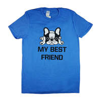  "My best friend" francia bulldogos férfi rövid ujjú póló