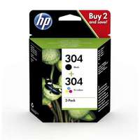 HP HP 3JB05AE Tintapatron multipack Deskjet 2620, 2630 nyomtatókhoz, HP 304, fekete+színes, 120+100...