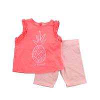 F&F F&F kislány ananász mintás rózsaszín-fehér ruhaszett - 68