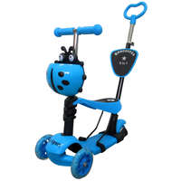 R-Sport R-Sport H3 3in1 Roller tolókarral és LED kerekekkel - Katica #kék