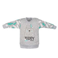 New Baby Wild Teddy szürke baba pulóver