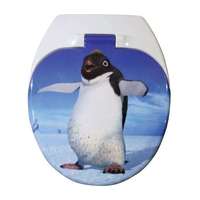 Panitalia Panitalia kombinált duroplaszt WC ülőke lassan záródó fedéllel - Pingvin #kék-fehér
