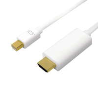 Logilink Logilink DisplayPort kábel, mDP/M-HDMI-A/M, 4K/30 Hz, fehér, 2 m