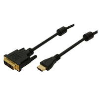 Logilink Logilink HDMI-kábel, A/M-DVI/M, 1080p, 2x ferrit, 3 m