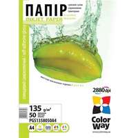 ColorWay Colorway fotópapír, fényes öntapadó (glossy self-adhesive), 135 - 80g/m2, a4, 50 lap PGS1358050A4