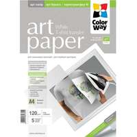 ColorWay Colorway fotópapír, pólóra vasalható (art t-shirt transfer, white), 120 g/m2, a4, 5 lap PTW120005A4