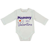  "Mommy is my Valentine" feliratos valentin napi baba body fehér - 92-es méret