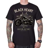 Black Heart Férfi póló Fekete Szív Motorkerékpár