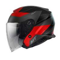 MT Helmets MT Thunder 3 SV Jet Cooper nyitott bukósisak fekete-szürke-piros výprodej
