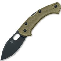 Fox Knives Fox-Knives FOX/ANSO ZERO 2.0 DESERT WARRIOR ÖSSZECSUKHATÓ KÉS ACÉL BECUT TOP SHIELD FEKETE PENGE, OD