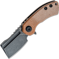 Kansept Kansept Mini Korvid Fekete TiCn Bevonatú Kőmosott 154CM Barna Micarta Markolat T3030A5