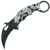 Fox Knives Fox Fox THE SPIRIT karambit N690Co fekete idroglider Sárkány