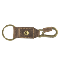 GreenBurry GreenBurry bőr kulcstartó 12x3cm karabinerrel "Vintage" antikbarna