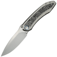 We Knife WE Knife Winsome Szürke Titán Markolat Alumínium Fólia Szénszálas Berakással Kézzel Dörzsölt Szatén