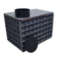 6.4.3 DN 1000/1300 műanyag SZÖGLETES akna - 1,5 - lépésálló tetővel;