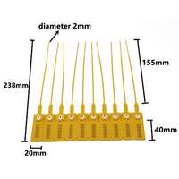 Biztonsági műanyag plomba 155 mm, szálhossz Fémbetétes sorszámozott.