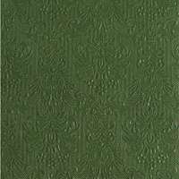 Ambiente AMBIENTE 13304939 Elegance dark green dombornyomott papírszalvéta 33x33cm,15db-os