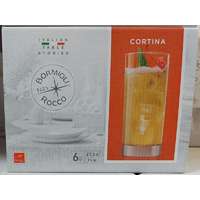 Bormioli Rocco Bormioli Cortina üdítős pohár, 27,5cl, átlátszó üveg, 6db