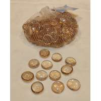  Dekorációs üvegkavics, gyöngy (pearl), 1 csomag, kb. 450 g (80 db)