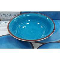  Harvest kék kerámia mély tányér, 22cm, 1db