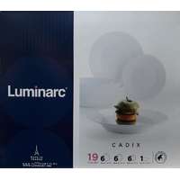 LUMINARC LUMINARC CADIX üveg étkészlet, 19 részes, fehér, 501029