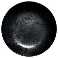 RAK RAk Karbon porcelán kerek mélytányér, fekete, 23 cm, 69 cl, KRNNDP23