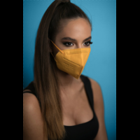 Jada Jada 7-rétegű FFP3 CE 0370 szelep nélküli fülpántos sárga maszk - 20 db - sárga