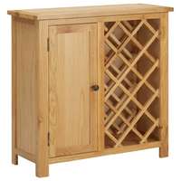 vidaXL vidaXL tömör tölgyfa bortartó szekrény 11 palackhoz 80 x 32 x 80 cm