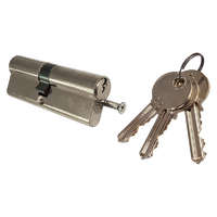 CORBIN Cilinder zárbetét 40+45mm, bronz rugók, DIN szabv., 5 csapos kulcs, fényes króm szín