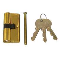 CORBIN Cilinder, zárbetét 30+30mm, bronz rugók, DIN szabv., 5 csapos kulcs, fényes sárgaréz szín
