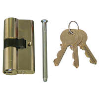 CORBIN Cilinder zárbetét 30+30mm, bronz rugók, DIN szabv., 5 csapos kulcs, fényes króm szín
