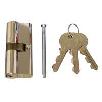 CORBIN Cilinder zárbetét 35+35mm, bronz rugók, DIN szabv., 5 csapos kulcs, krómozott szín
