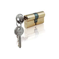 CORBIN Cilinder zárbetét 30+45mm, bronz rugók, DIN szabv., 5 csapos kulcs, fényes sárgaréz szín