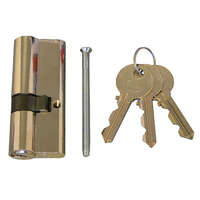 CORBIN Cilinder, zárbetét 30+45mm, bronz rugók, DIN szabv., 5 csapos kulcs, fényes króm szín