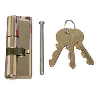 CORBIN Cilinder zárbetét 30+50mm, bronz rugók, DIN szabv., 5 csapos kulcs, fényes króm szín