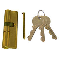CORBIN Cilinder zárbetét 40+55mm, bronz rugók, DIN szabv., 5 csapos kulcs, fényes sárgaréz szín