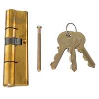 CORBIN Cilinder zárbetét 50+60mm, bronz rugók, DIN szabv., 5 csapos kulcs, fényes sárgaréz szín