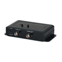 SC&T Videojel erősítő, 1 csatornás, koax-os rendszerekhez, RG59-es koax kábelen 1000m-es kábelhosszig alkalmazható, 12Vdc, 230Vac adapterre