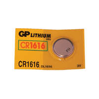 GP Gombelem, 3 V litium , 55 mAh, (távirányító, játék, öngyújtó, fotógép) (CR1616-C5).