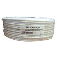 HONNOR SECURITY Kábel, 2+10 eres biztonságtechnikai, 2x0,5 mm2 és 10x0,22 mm2