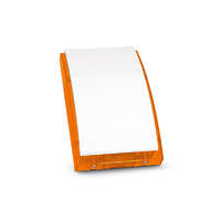 SATEL Sziréna, kültéri piezo hang- fényjelző, narancssárga színű 12V 5W-os izzóval, fehér színű, szögletes kétszeresen szabotázsvédett (nyitás, leszakítás)
