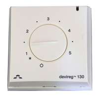 DEVI Devireg 130 Falra szerelhető termosztát padlóérzékelővel (5°C - 45°C), 16 A-t kapcsol.