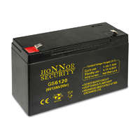 HONNOR SECURITY AGM akkumulátor, 6 V, 12 Ah, zárt, gondozásmentes