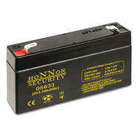 HONNOR SECURITY AGM akkumulátor, 6 V, 3,3 Ah, zárt, gondozásmentes