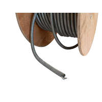 TIGERMAT Kábel átvezető fém gégecső elektromos zárak kábelezéséhez, 11 mm belső átmérő, méterenként vágható