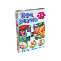 Magyar Gyártó DUO Puzzle Farm állatokkal - D-Toys